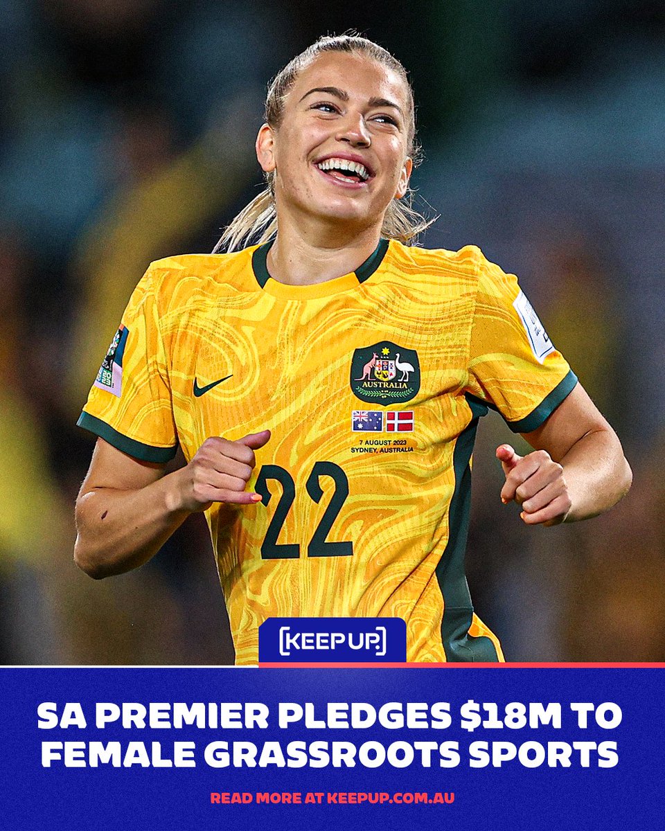 keepupau's tweet photo. South Australian Premier @PMalinauskasMP has opted to fund women's sport rather than a potential public holiday if @TheMatildas win the @FIFAWWC.

Of the $18 million sum, $10 million will be allocated to women's football, with @FootballSouthAu set to match the investment, bringing the total for football to $20 million.

The money will be provided regardless of whether the Matildas advance to the final.

#FIFAWWC #DubAtTheCup