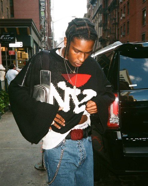 HardestFitPics's tweet image. A$AP Rocky in Raf Simons, 2017
