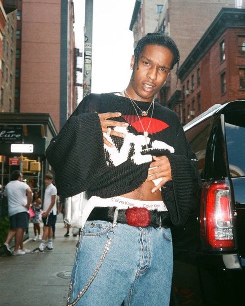 HardestFitPics's tweet image. A$AP Rocky in Raf Simons, 2017