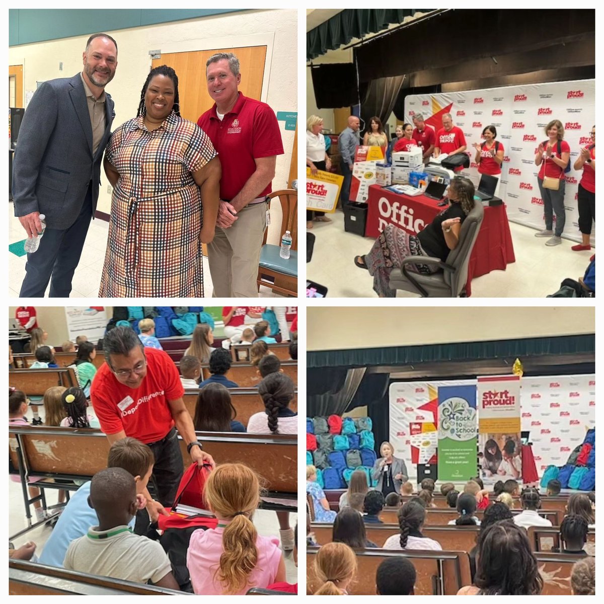 MissJMBailey's tweet photo. What a special morning at @BocaRatonElem Very special thank you to the many volunteers of the Office Depot Start Proud Program 🫶🏾 @officedepot @EducationFdnPBC @DomtarPaper 🎊 CONGRATS 🎊  to our Start Proud All-Star Teacher, Ms. Clarke! @pbcsd @InstSupSteiger @rhelfe https://t.co/qNA80OmVVp