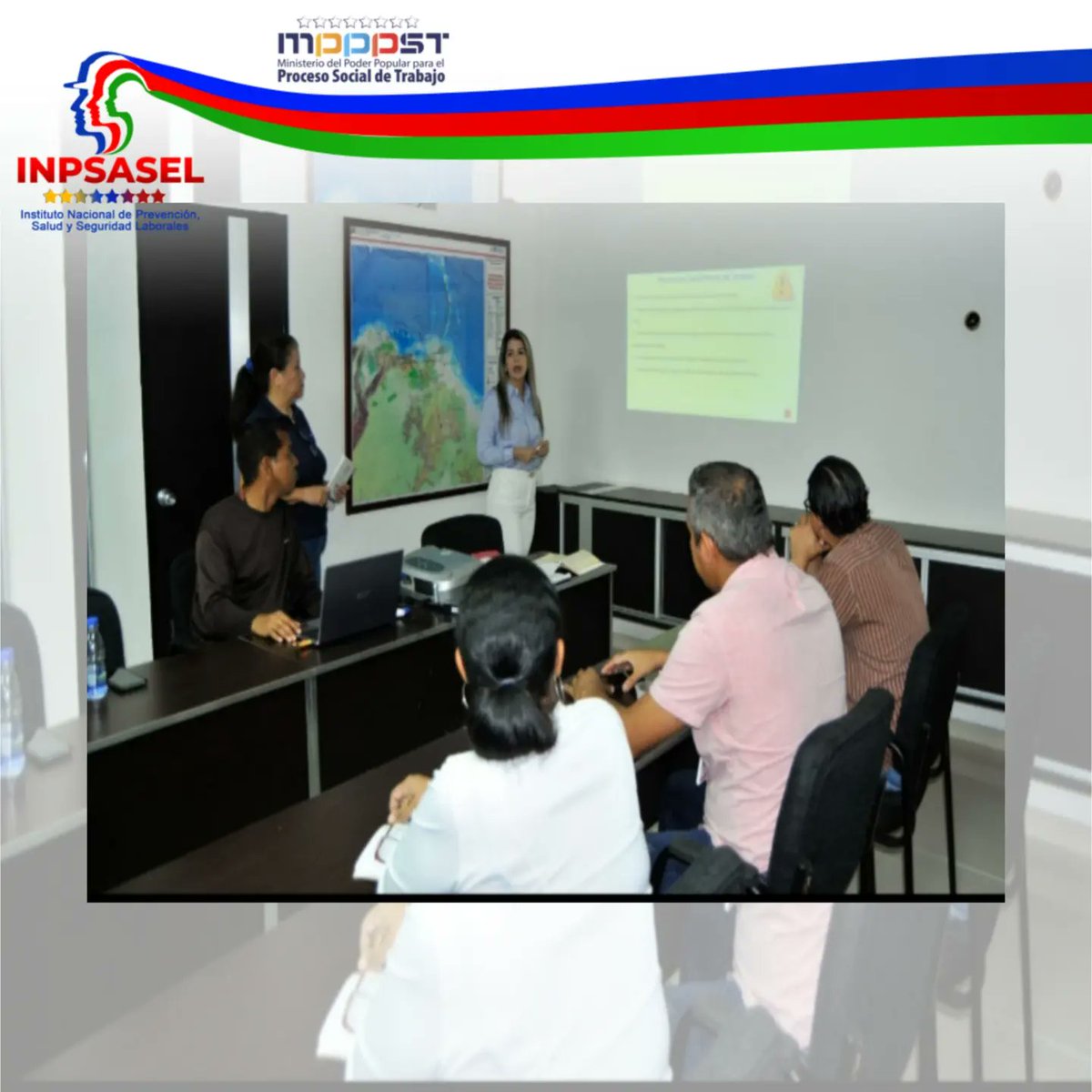 Geresat Monagas y Delta Amacuro realizó Formación a la Clase Trabajadora Petrolera del Ministerio de Energía y Minas por la semana de la Seguridad y Salud en el Trabajo  como ponente Coord. Regional de Sanción Marivic López
<a href="/NicolasMaduro/">Nicolás Maduro</a> 
<a href="/torrealbaf/">Francisco Torrealba</a> 
<a href="/rusbelrondon/">@rusbelrondon</a>