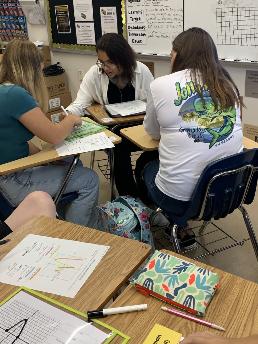 We’ve had some great collaboration happening in Algebra 2 talking about key features of a function utilizing our NPVS and graphing based on verbal descriptions using task cards. #onehurricane <a href="/CHSCanes/">Citrus High School, Inverness, FL 🌀🌀🌀</a>