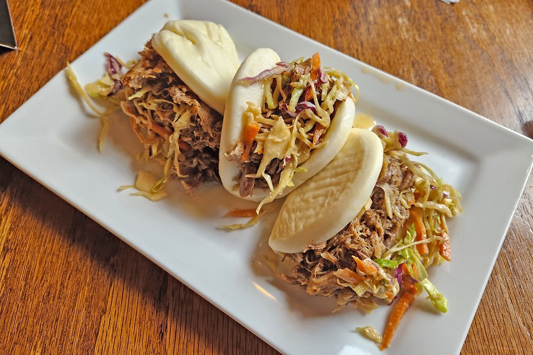 Savory Pork Pot Stickers, Pork Dumplings, and Pork Bao Buns, at Wicked Bao wickedbao.com #FernandinaBeach