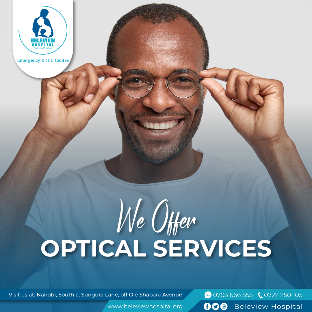 BeleviewH's tweet photo. We offer a wide range of optical services to suit your needs! Service either on a walk-in or appointment basis
Call us on 0722250105
#BeleviewHospital https://t.co/OUzWHdmBXV