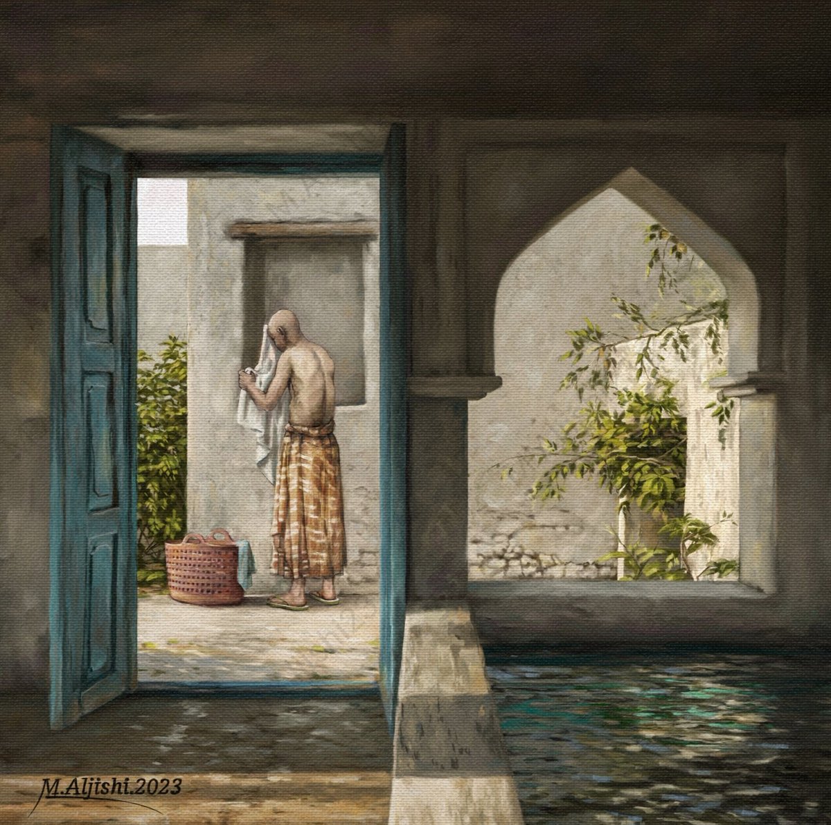 صباح الخير 
من أعمالي ٢٠٢٣ ( رقمي ) #digitalpainting