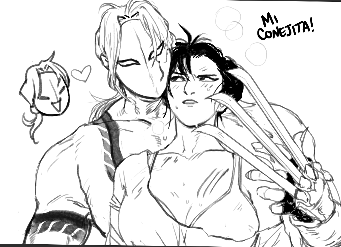 Vega/Chun-Li sketch to satisfy the vice grip this scene has on me 