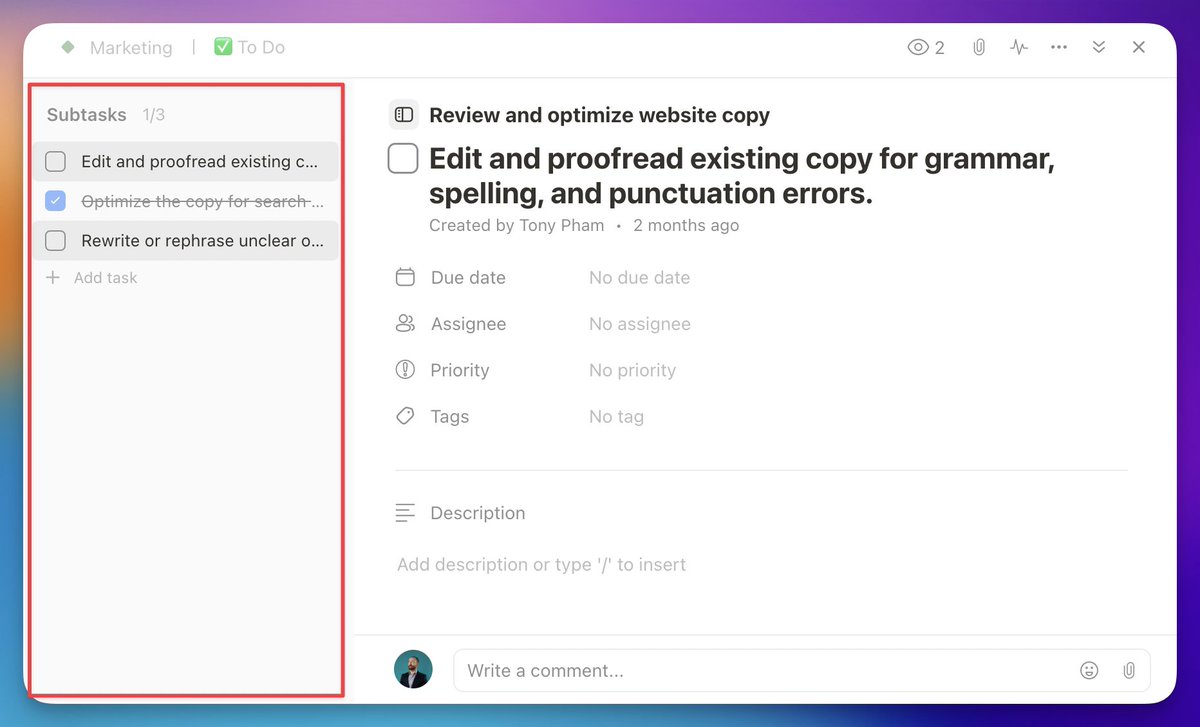 upbasepm's tweet photo. ๏ธ๐๏ธ๐New in Upbase
Here are some fresh updates that will enhance your experience with Upbase:
1. Recent items
2. Only show unread ones
3. Multi-select tags in the Tag Manager section
4. Subtask sidebar
Read more: https://t.co/1THEY36Vq2
#upbasepm #projectmanagementtool https://t.co/QrprrpjQnP