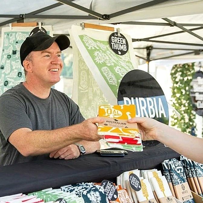 frame_abel's tweet photo. MEET GREG: Creator and artist behind Burbia. Burbia is all about creating fun, colourful nostalgic prints, tea towels and homewares of the places we live and love in Australia  📍🇦🇺 🦐

@burbiaprints

#frameabel #artistsinaugust #australianartists #australianart #sydneyartist https://t.co/bjkHLw1TUi