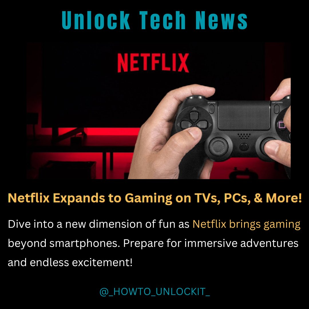 howto_unlockit_'s tweet image. 🕹️ Ready to level up your entertainment? Netflix is taking the gaming world by storm, bringing interactive experiences to your screens. Get ready for non-stop thrills! 🎮🌟

#GamingBeyondScreens #tech #news #technology #smartphone #technologynews #gaming #Netflix #PCsGaming