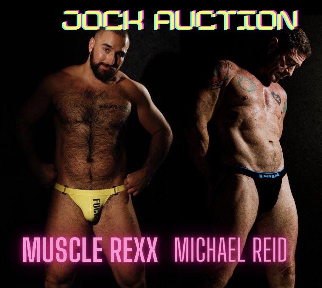 Coming to our jock auction! All proceeds support Diversity Center and Tyler Clementi foundation. @Muscle_Rexx and <a href="/MichaelReidXXX/">MichaelReidXXX</a> are bringing the heat. WipBurn.com