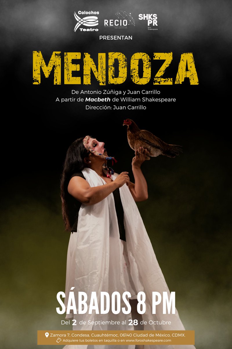 La compañía <a href="/loscolochos/">Los Colochos Teatro</a> tendrá una residencia en el <a href="/ForoShakespeare/">Foro Shakespeare</a> en el marco de su 40 aniversario y el 13º de la compañía.

Presentarán tres de sus montajes: Silencio, Mendoza y Reina.