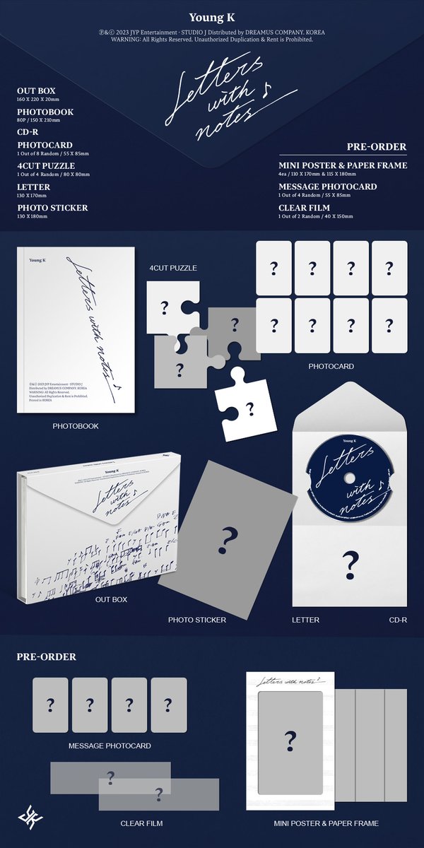 Young K 1st Full Album
<Letters with notes> 
Album User Guide &amp; Pre-Order

💿STANDARD ver. 

bit.ly/3KGUcc3

ALBUM RELEASE 🔽
2023.09.04 6PM (KST)
🎼 TITLE "이것밖에는 없다"

#DAY6 #데이식스
#YoungK
#Letters_with_notes
#이것밖에는_없다
#JYP