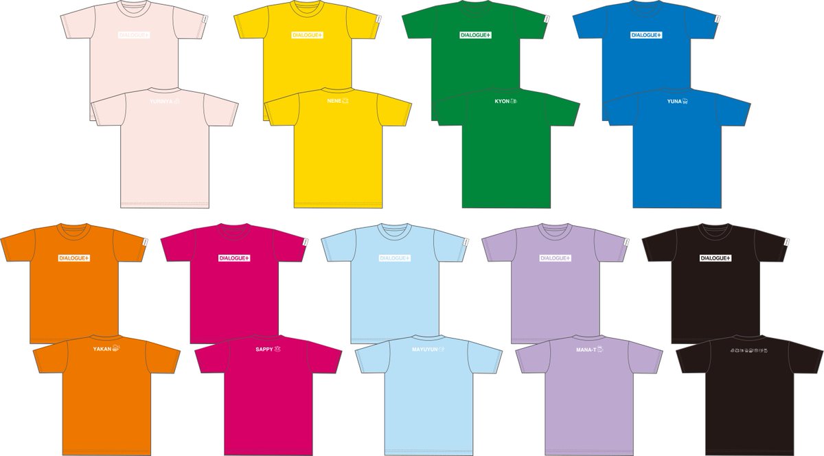 新メンバーカラーTシャツ着てみました！ 本日中でご注文締め切りです