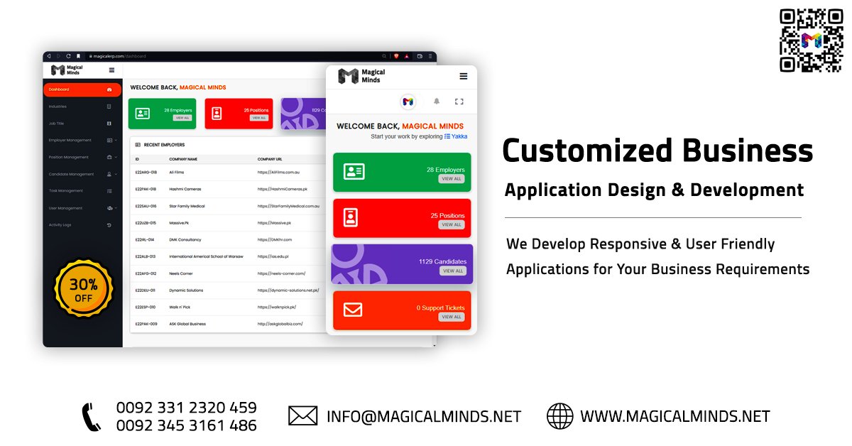 MagicalMindsPk's tweet photo. Looking for an #efficient #way to #manage your #business #operations? We #develop #customized #applications for your business #requirements. #DM or #Inquie Now: info@magicalminds.net 

#HRMS #ERP #productivity #productive #hr #payroll #hiring #employer #employee #jobs #jobposting https://t.co/DquggzzKW0