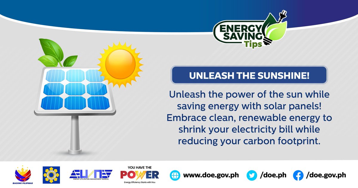 Jam883's tweet photo. We Rock Radio! Here is a public service announcement in partnership with the Department Of Energy.

Energy Efficiency Tip # 10 - Say hello to the sun's energy and bid farewell to high electricity bills! Let's harness the power of the sun for a greener planet!  #Youhavethepower! https://t.co/o9X6auPe8A