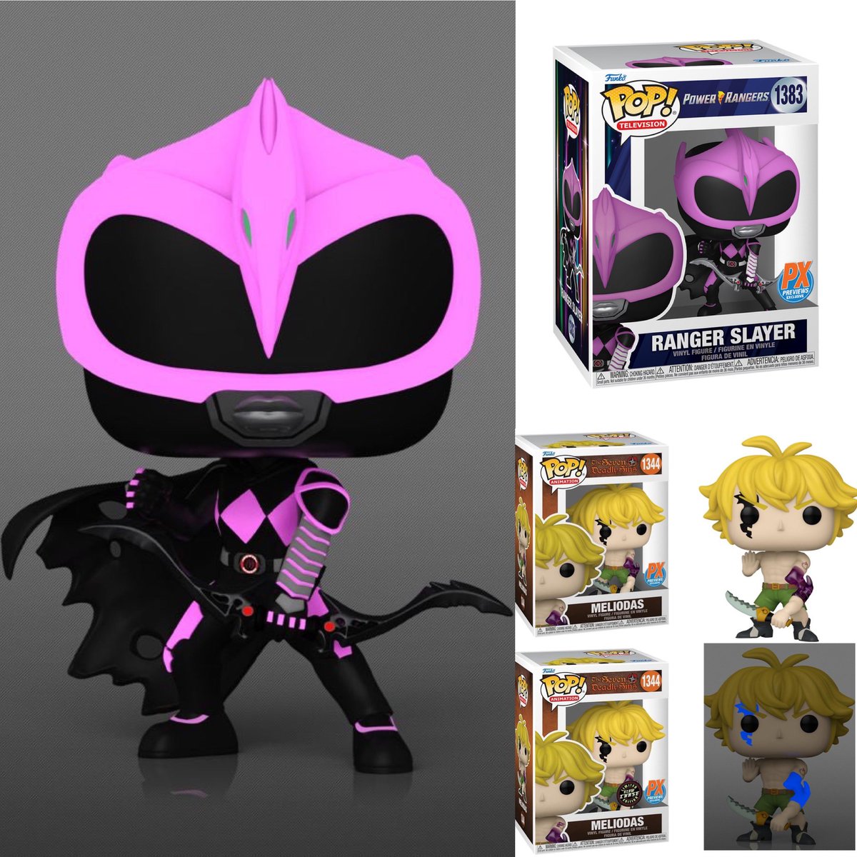 DisTrackers's tweet photo. Tomorrow’s PX releases are Glow Ranger Slayer with no chase &amp; Meliodas with chase! AAA Anime won’t have Meliodas.
.
#Funko #FunkoPop #FunkoPopVinyl #Pop #PopVinyl #Collectibles #Collectible #DisTrackers https://t.co/ItHv2p0oJi