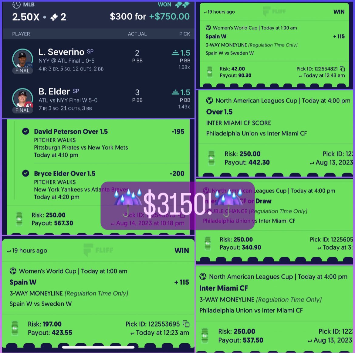 DPx619's tweet photo. JUST ANOTHER TUESDAY!!!

$3150!!!!

Y’all need to Tap in with us!!

$6.99 a MONTH!⤵️

https://t.co/lD16sY3xFP

CHEAPEST IN THE GAME 

☔️

#chalkboard #GambingTwitter #sportsbettingpicks #sportsbettingtwitter #sleeperpicks #dubclub #prizepicksmlb #PrizePicks #fliff #potd #mlbbets #dpx619 #nukes #bettingpicks #GAMBLEMONEY #sportsbet #sports #MMA #UFC #NCAA #Trending #TrendingNow #prizpicksmillions #NFL #nhl #MLB #SportsCenter #Sleeper #soccer  #NBC #ESPN #fanduel  #NBA  #WNBA