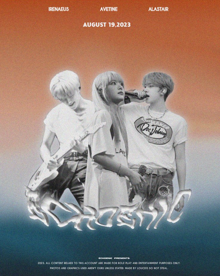 ECHOENIC_THEBND's tweet image. ͏

͏

⠀           CATCH    ECHOENIC  19TH  
         IN     AUGUST  TO    ROCK   THE    
͏               STAGE.   SEE   YA    THERE。
⠀ ⠀ ⠀ ⠀ ⠀ ⠀  ⠀ ⠀ ⠀ ⠀      ⠀ ⠀ ⠀  ⠀   ⠀     
͏       #ECHEONICROCKTHESTAGE
 ⠀ ⠀ ⠀              #ECHEONIC

͏