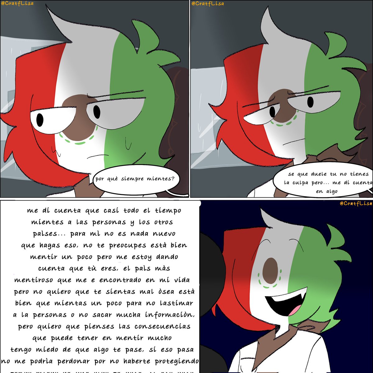 CratfLisa's tweet photo. 11/???
XD no se que poner wey
#CountryHumans #CountryHumanscomics #CountryHumansMéxico https://t.co/igboY0eAKW