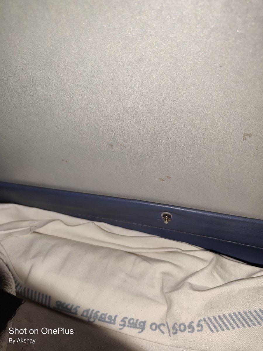 AkshyaKumar_'s tweet photo. Dear Sir,
Train No. 19701 Sainik Express B4 and Seat No. 22 (UB), having long Screw which are pinching at the body while sleeping, Please fix it.
My PNR is 2627598224.
I am getting off at Gurgaon but please fix it.
@DRMJaipur @NWRailways @drm_dli https://t.co/JoJcSE4GBo