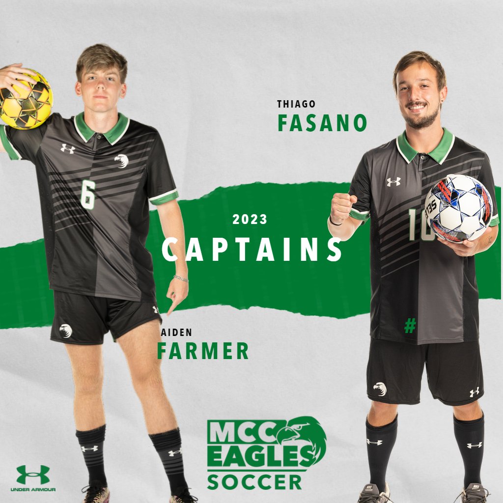 Congratulations to Sophomores Thiago Fasano &amp; Aiden Farmer on being voted Captains by their teammates! The Eagles play at Northwest CC Thursday at 3 pm!