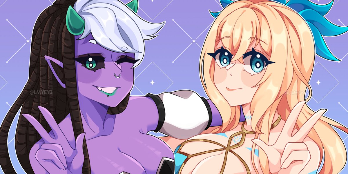 We reached a goal for an art raffle during last months subathon, and <a href="/dearlyyu_vt/">DearlyYu💙🪷 | Blue Lotus VTuber</a> won!

Thank you all for supporting me these last two years!

This turned out SO adorable!!! 🥺💜

🎨: <a href="/lmyeyi/">✦ LMYEYI ✦ 🧡✨</a>