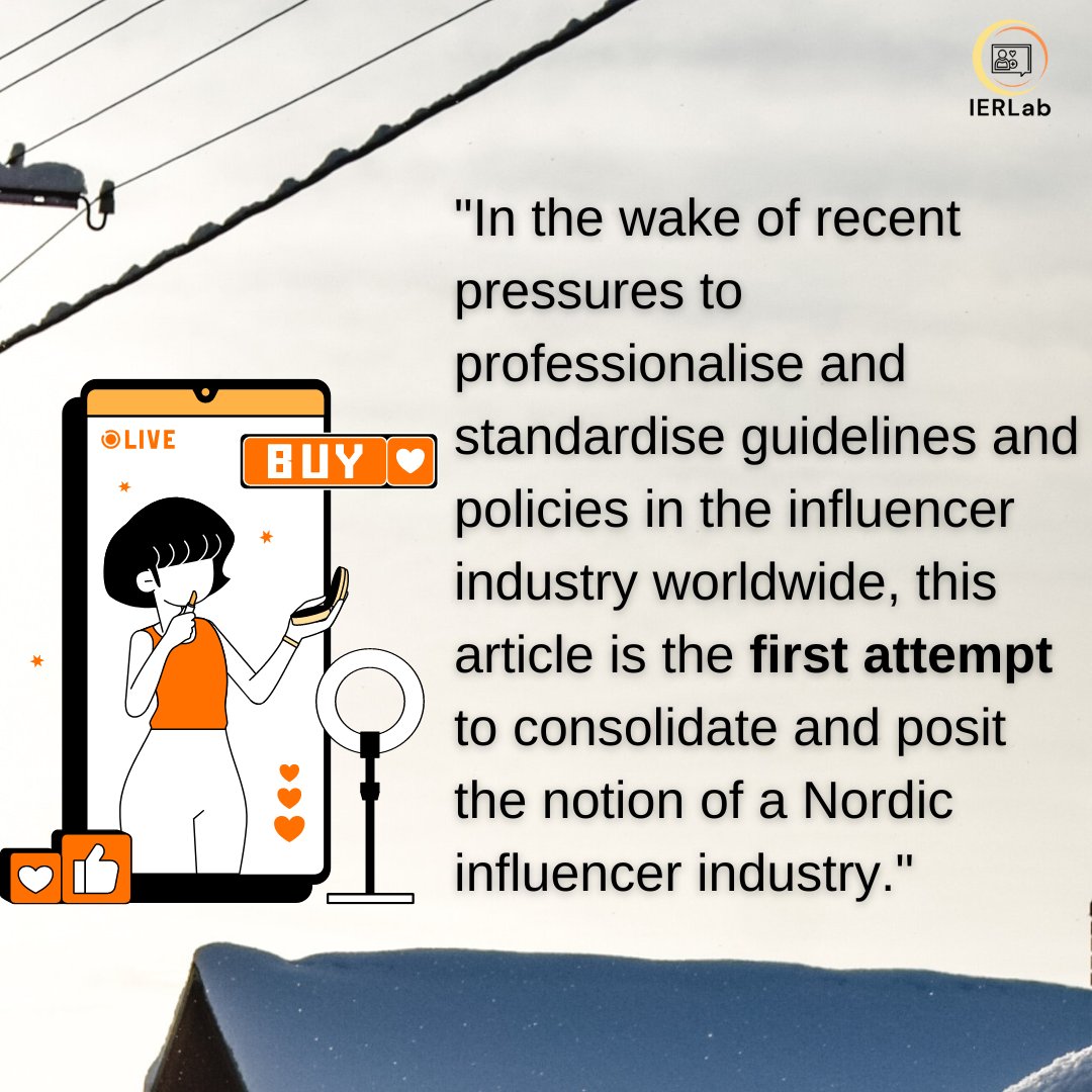IERLab's tweet image. Check out our featured journal article for the month of August - reviewing laws, guidelines, and best practices in the Nordic influencer industry 🇳🇴🇸🇪🇫🇮🇩🇰🇮🇸

From @wishcrys, Mette Lykke Nielsen, @badebold, @hopetaz, @kjeldsh ,@mathildeho &amp;amp; @NewlandsGemma

sciendo.com/article/10.247…