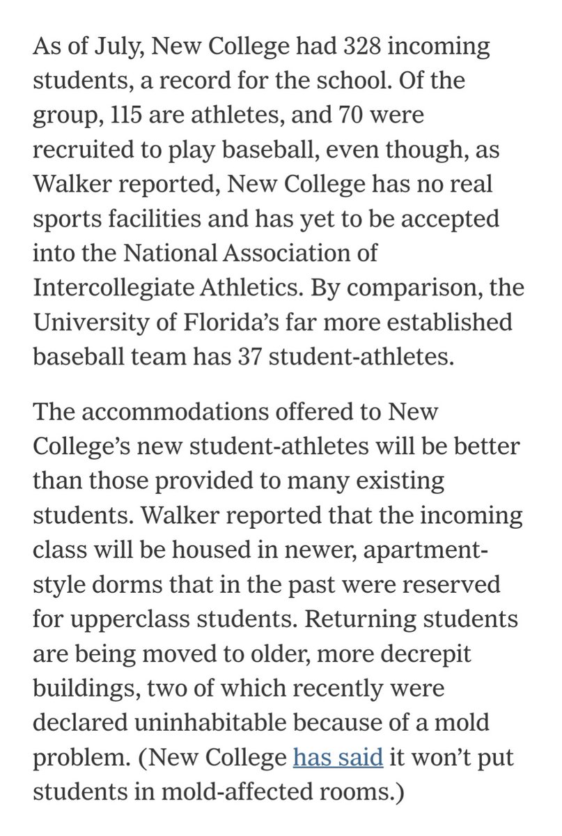 The situation at Florida's New College is like a version of "Revenge of the Nerds" in which the jocks win – and that seems to be literally the level of thought that has gone into this nytimes.com/2023/08/14/opi…