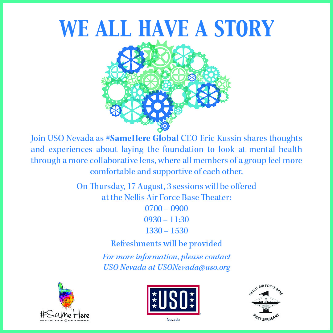 USONevada's tweet photo. Don't miss this unique opportunity as #USONevada brings you @SameHere_Global Eric Kussin to share thoughts and experiences about laying the foundation to look at mental health through a collaborative lens. #BetterTogether #MentalHealthMatters https://t.co/SliRQkllkq
