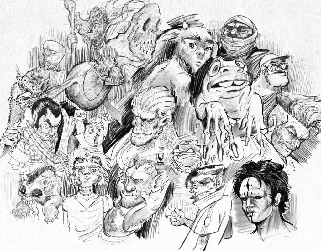 I was very interested in putting several characters in one post 🤓

#sketchart #practicedrawing #procreate #characterdesign #illustrationartists #digitalsketch #digitalillustration #art #haminick