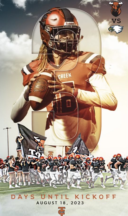 TCHSTorosFB's tweet photo. 3 days!! 2023 season is almost here! Friday Night 7pm at Toro Stadium! @ZachHarbison @coachturpen @KevinJDoelling @AlexAda57601173 @SmeltzerKarl @CoachCharles9 @MattPotak @Will_England56 @JacobAllsup @FlaHSFootball @larryblustein https://t.co/BicrtRo54t