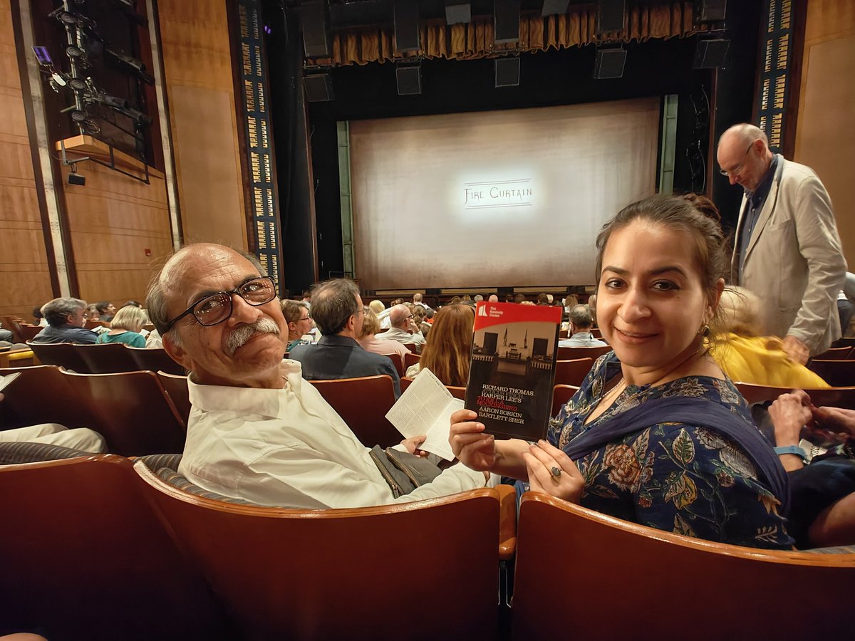 We are so excited to see one of our favourite books 'to kill a mocking bird' come alive on stage tonight. Thanks to @kencen #aaronsorkin #barlettsher for making Papa's first visit to America very special #kennedycenter #WashingtonDC