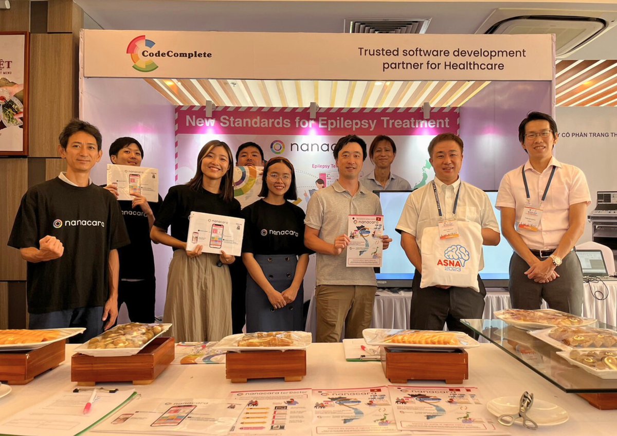 codecomplete_jp's tweet image. コードコンプリートは、2023年8月10〜13日ベトナムのダナンで開催されたASEAN神経学会2023 (ASNA 2023)のスポンサーを務めました。また、当社のパートナーであるノックオンザドア株式会社と共同でブースを出展しました。
#codecomplete #nanacara #asna2023 #danang #sustainability #healthtech