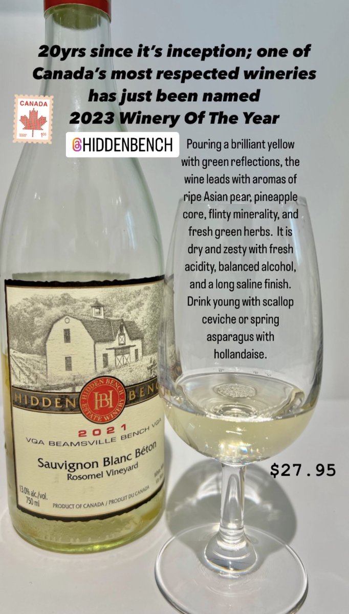 Well done guys <a href="/HiddenBench/">Hidden Bench Winery</a> <a href="/WineCountryOnt/">Wine Country Ontario</a> 

#LCBO #VQA #Wine #Ontario 
#LocalLove #LoveLocal