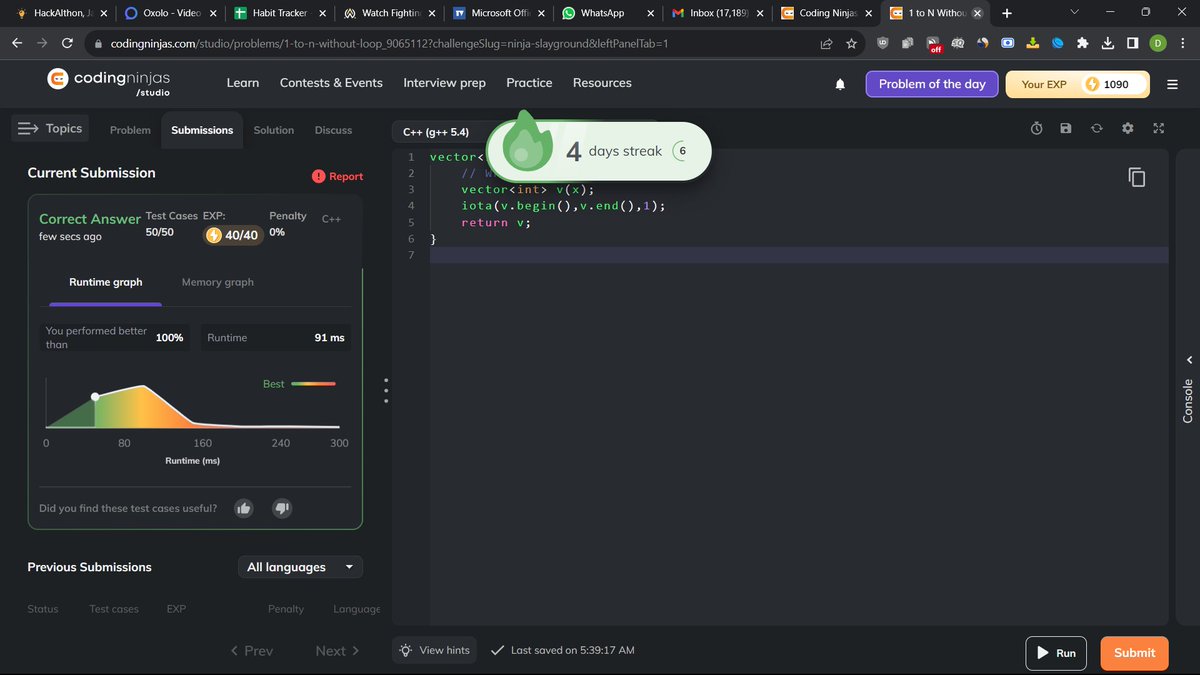 deepakkumar2O's tweet image. Day 4 of 21 Day Challenge , A Coding Ninjas x Slay Coffee initiative keeping the fire 🔥📷 till the end....   #NinjaSlayground #CodingNinjasStudio @DrinkSlayCoffee #Coding #programmer #CodingJourney #ChallengeCup 
#programming  #today #programmer #DevCommunity #code #developer