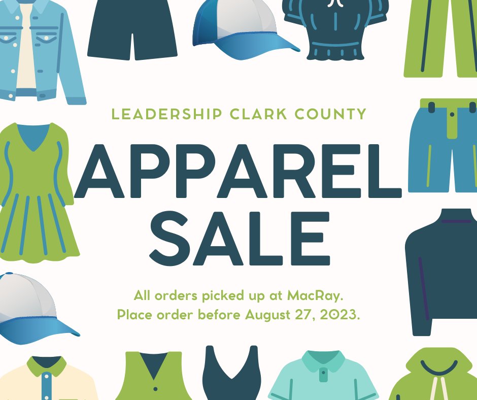 ClarkCoLeader's tweet photo. Leadership Clark County Ohio Apparel Sale going on now! Place your order by using the link below by August 27, 2023.  Grab your favorites today!
https://t.co/APONj5vbcQ

#leadershipclarkcountyohio #Macray #apparelsal https://t.co/aRbVm0OtWo