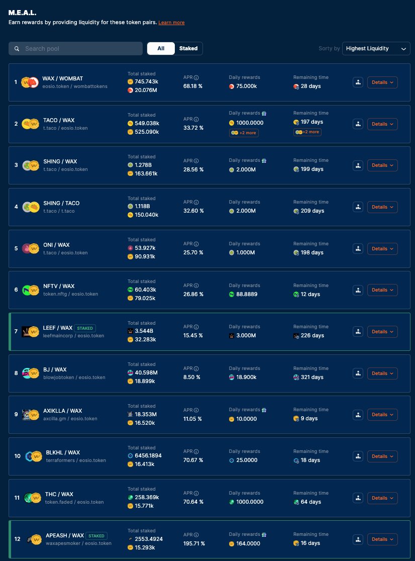 $apeash is climbing in the liquidity ranking on @tacowax swap! Top ten here we come!