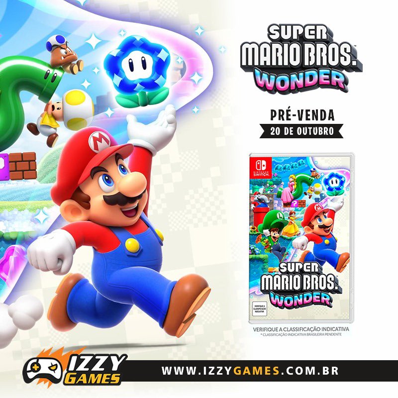 Jogo Super Mario Wonder - Switch - IzzyGames Onde você economiza Brincando !