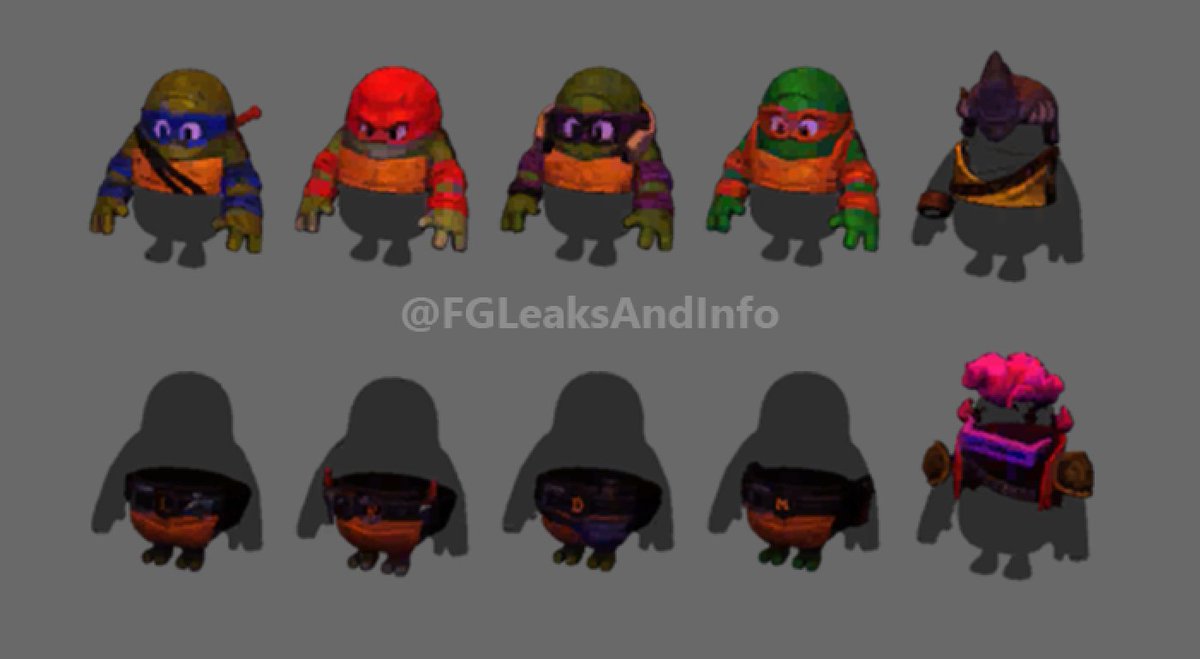 FGLeaksAndInfo's tweet photo. New TMNT collab outfits!

#FallGuys https://t.co/AupQMVes50
