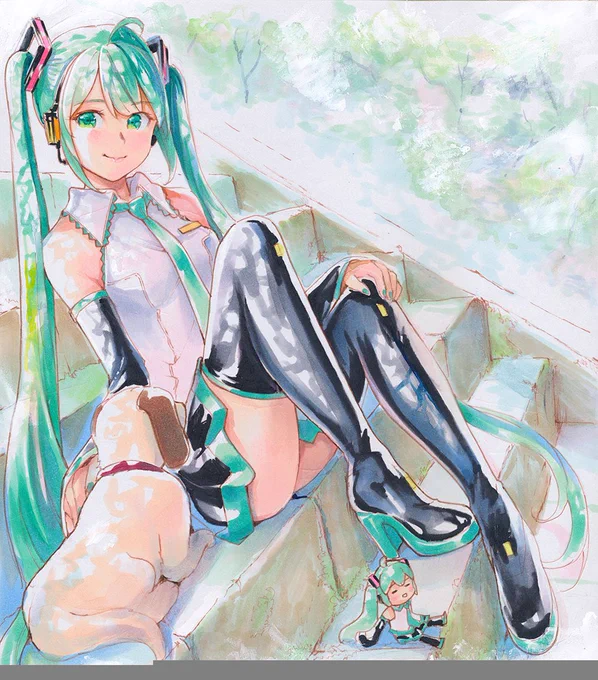 オハヨーハヨー¶(⁄•˅̮•∖)⁋ノ#初音ミク 