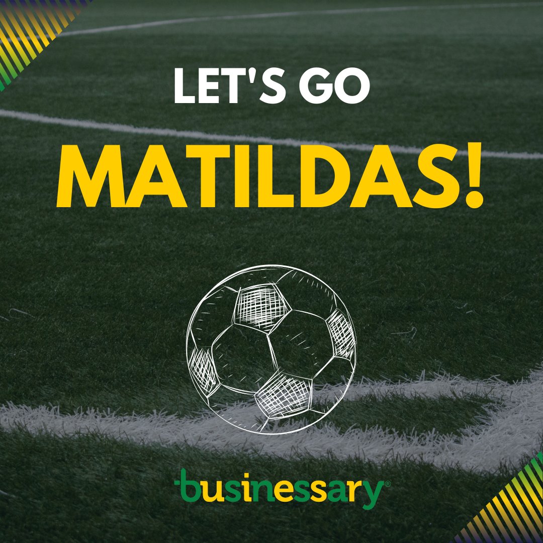 Businessary_au's tweet photo. Team Businessary can’t wait to see Australia take on England tonight for the FIFA Women’s World Cup semifinals tonight – let’s go Matildas!

#FIFAWWC #Matildas #TilitsDone #WomeninSport https://t.co/XV8F3TE9NE