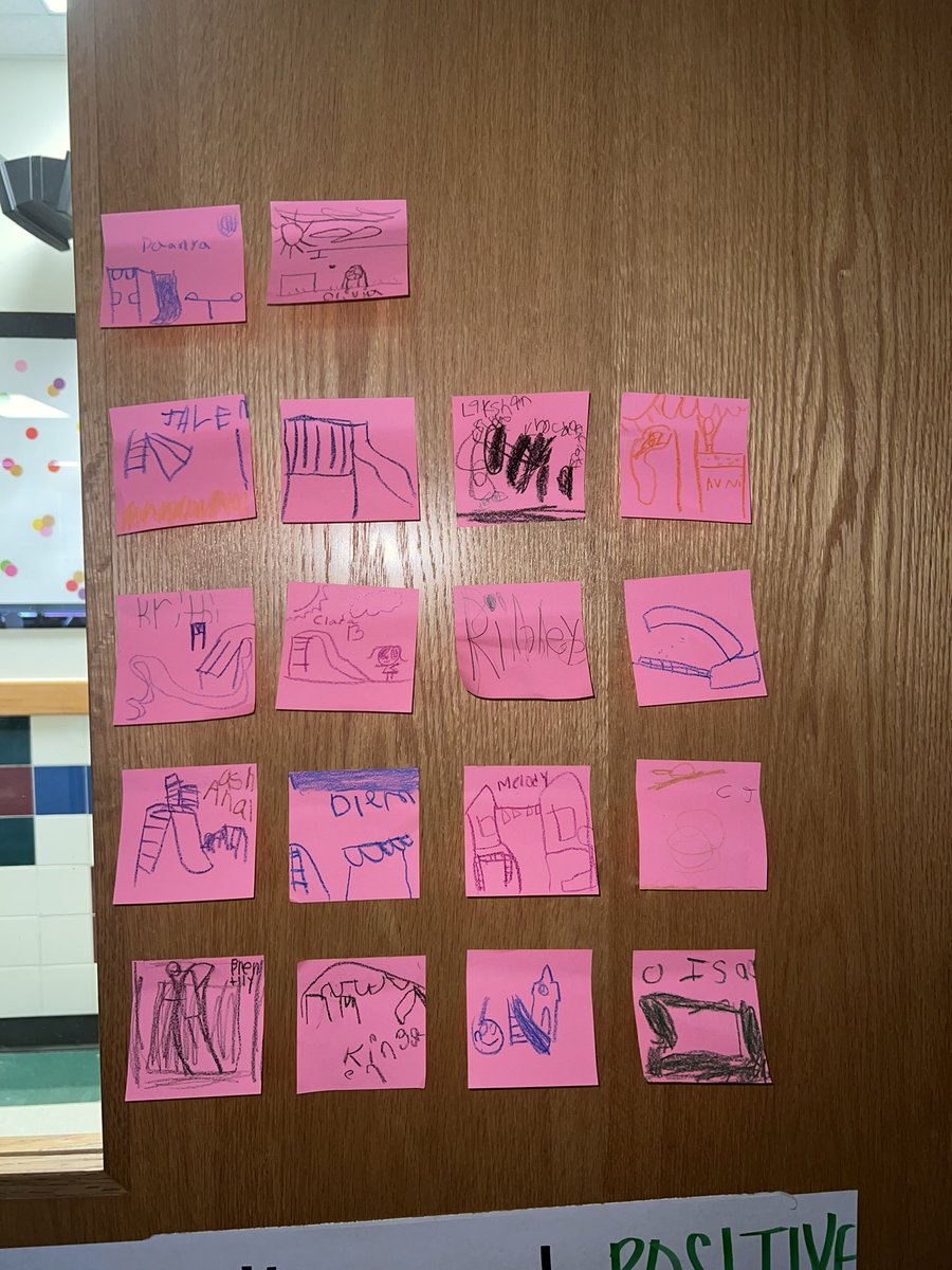 HowardsPreK's tweet photo. This was a new 90 second spark the first graders tried today! This is the drawing challenge where they had 90 seconds to draw a playground. They have marked this spark as their favorite! Also did I mention I moved on up to the Firsties?! ❤️❤️🤪#RESUbuntu @Robertson_Elem https://t.co/Kbyznu7PHT
