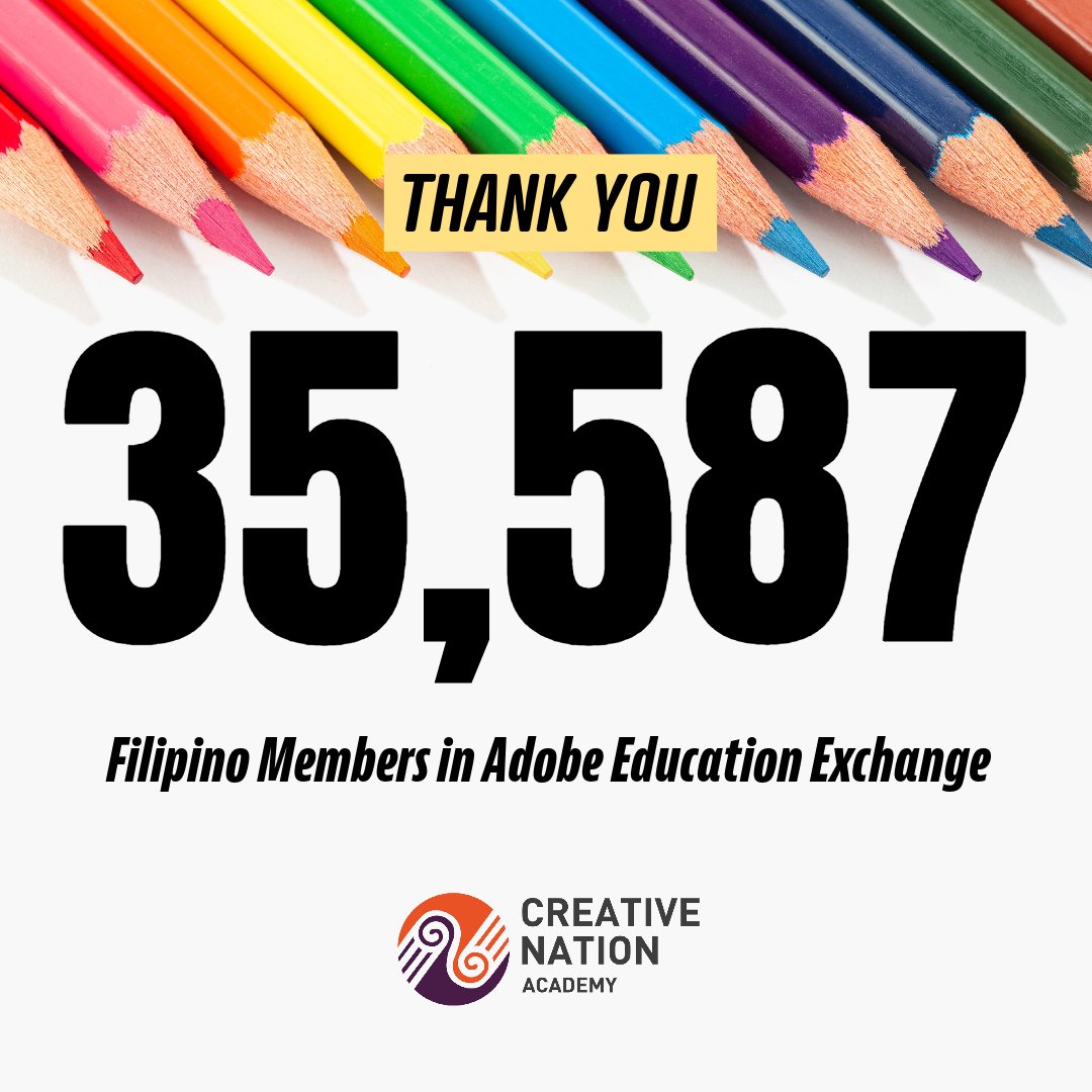 UPDATE: Glad to see the growth of Filipino members in Adobe Education Exchange. 

We have grown significantly throughout the duration of the campaigns for the ACE series that we started with Creative Nation Academy. #fatheraceph #creativenationph #adobeeducreative