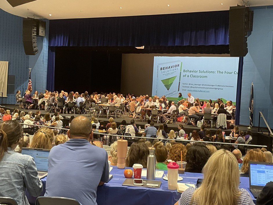Jess_hannigan's tweet photo. Taking Behavior Solutions to Fairfax, Virginia! Feeling inspired by the passion and positive energy of 800 plus educators today! Definitely going to be a great start to the school year. #behaviorsolutions @SolutionTree @JohnHannigan75 https://t.co/y5LxH3qG0o