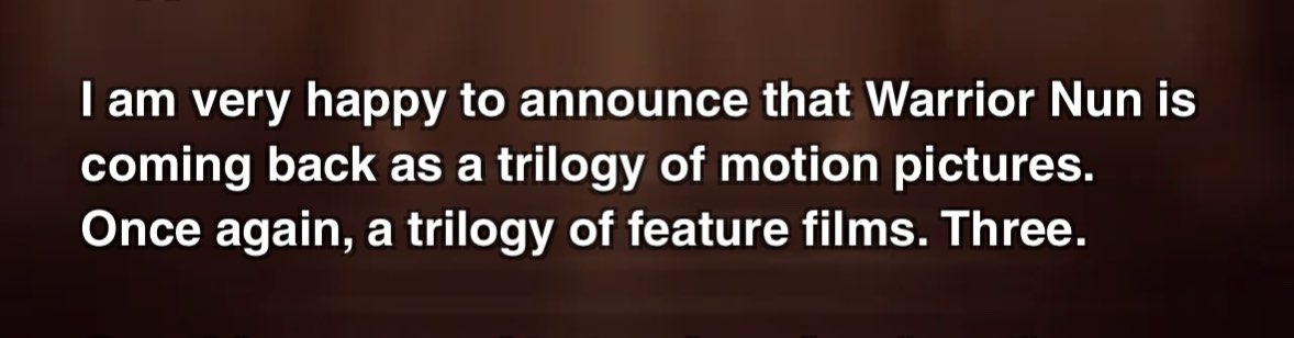 im sorry, i blacked out, does this really say THREE movies #warriornun