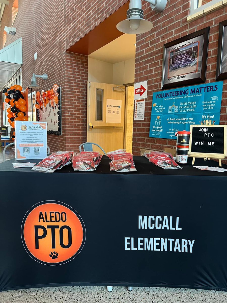 Thank you for sorting and delivering school supply packs, stocking and decorating our teacher’s lounge, creating an amazing backdrop for Meet the Teacher and providing a mouthwatering lunch from Dayne’s BBQ! #AllinAledo @mccallpto