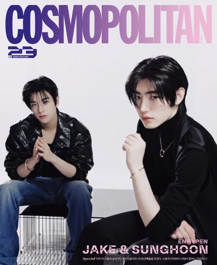 EnhypenGroup's tweet photo. 📸 | 230816 PHOTO #JAKE #SUNGHOON 

Sunghoon and Jake for Cosmopolitan x Tiffany and Co. September Cover Issue! 

#ENHYPEN #엔하이픈 @ENHYPEN @ENHYPEN_members https://t.co/sV9TXUAb2N