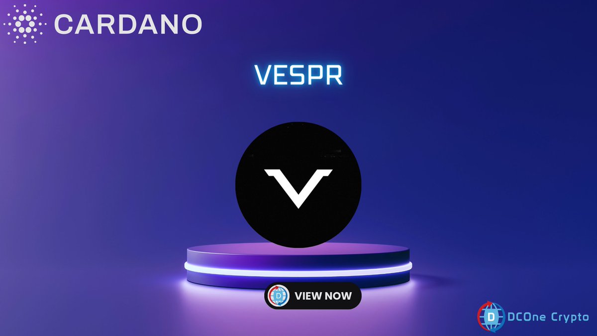 DCOneCrypto's tweet photo. ๐ Project sponsored by Catalyst | Project: DCOne Crypto
๐ We've list @vesprwallet the #DCOneCrypto
๐ VESPR is a non-custodial mobile light wallet for the Cardano network, prioritizing the security and safety of your digital assets while ensuring exceptional ease-of-use. Your private keys and assets always remain under your control.
๐ https://t.co/NtYPEEbzPl
#Cardano #DCOneCrypto $ADA #Vespr #Ecosystem