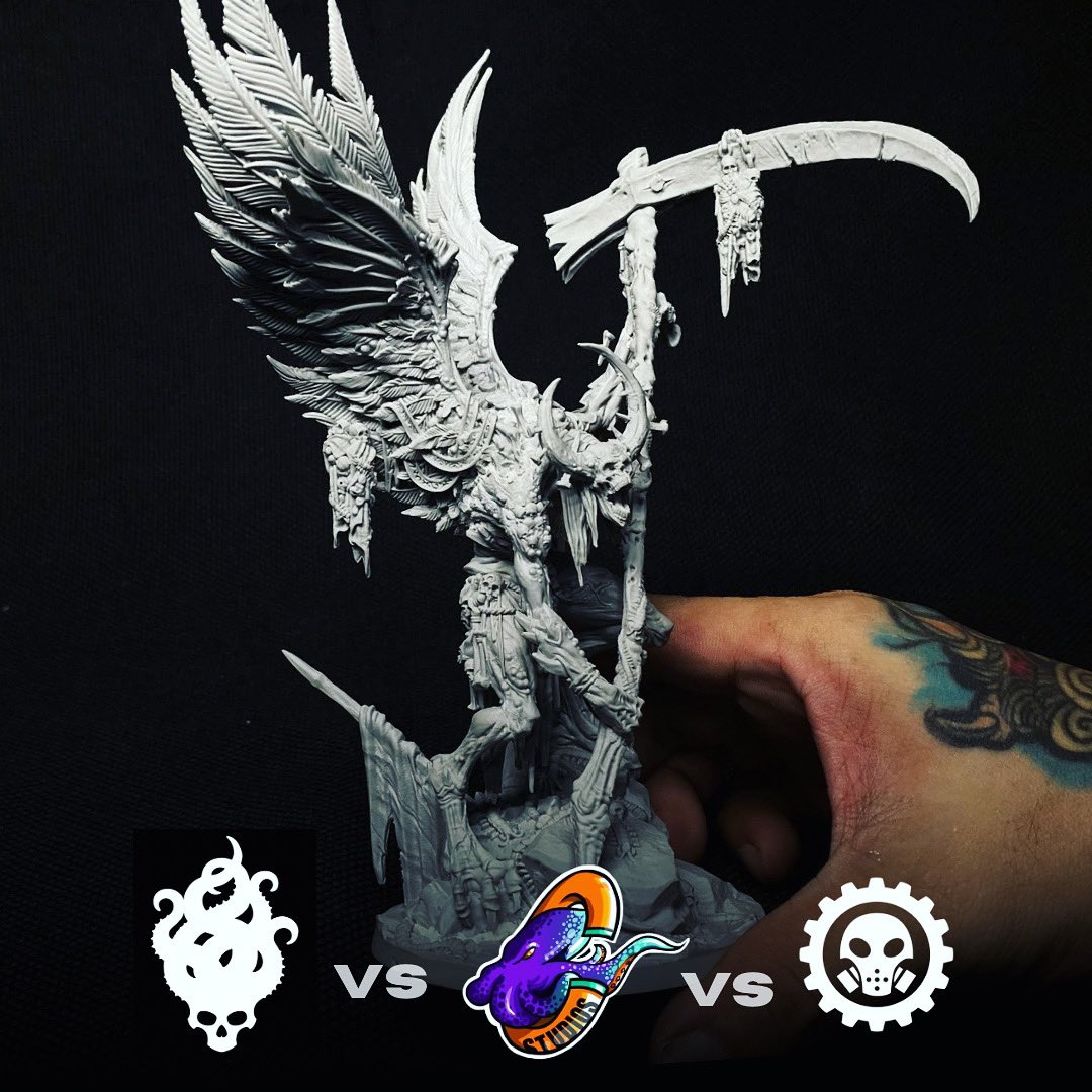 🔴 @cephalopod_studios VS @creaturecaster VS me! 

This is a 3 way paint off challenge! Taylor of Creature Caster, Ryan of Cephalopod Studios ( maker of Cuttlefish Colors ) and me. We are painting this Smengal resin casted miniature from Creature Caster! 

#creaturecaster