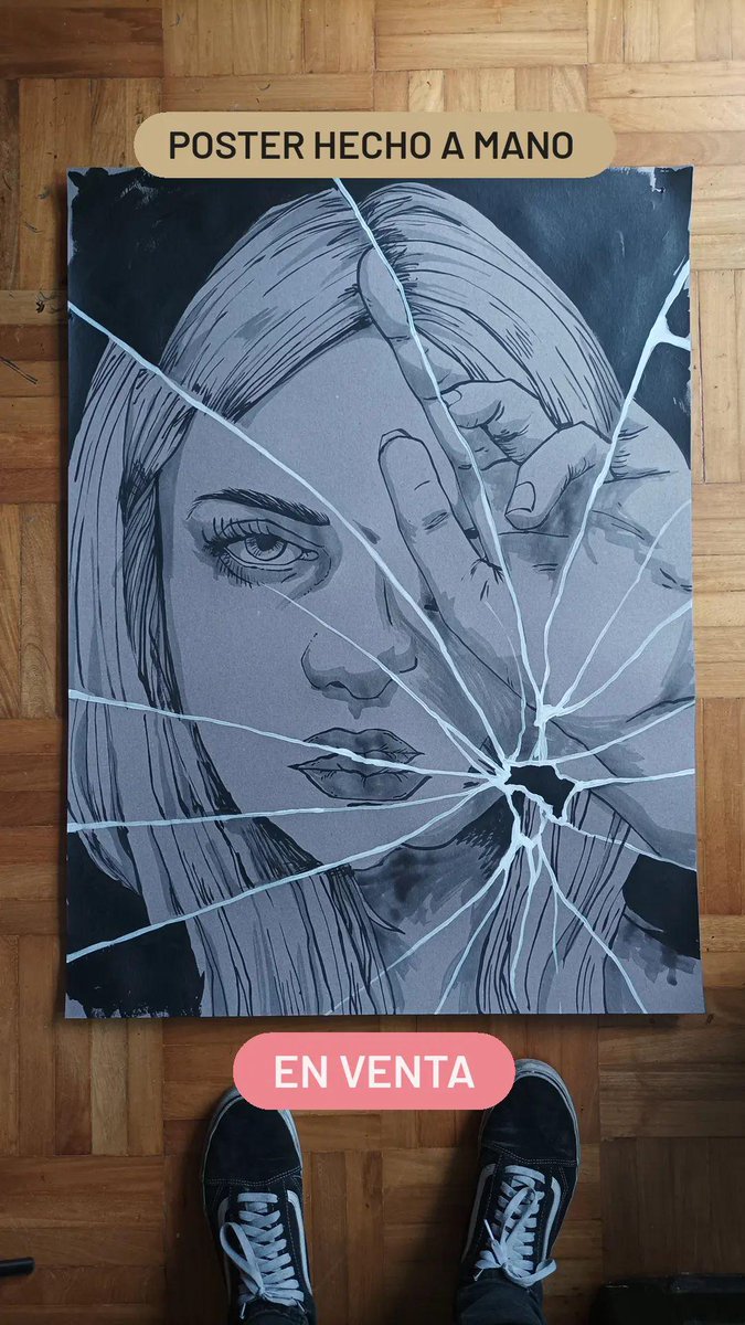 Vendo este poster que pinté a mano :)